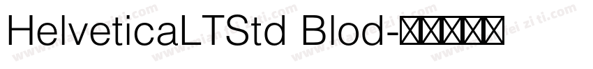 HelveticaLTStd Blod字体转换